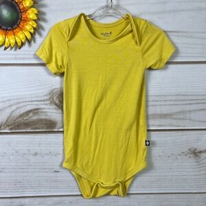 Kyte Baby Yellow Short Sleeve Bamboo Blend Onesie 18 24 Months